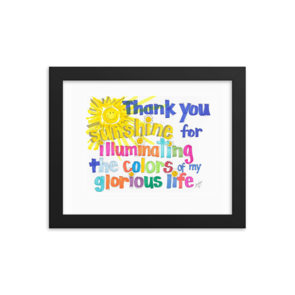 Thank You Sunshine Framed poster