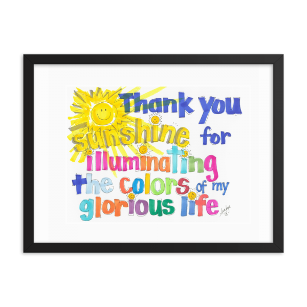 Thank You Sunshine Framed poster - Image 10