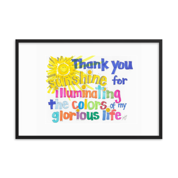 Thank You Sunshine Framed poster - Image 11