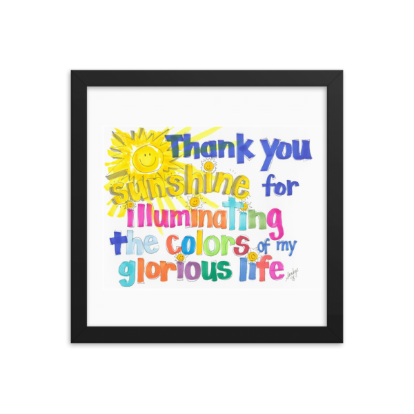 Thank You Sunshine Framed poster - Image 3