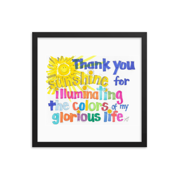 Thank You Sunshine Framed poster - Image 7