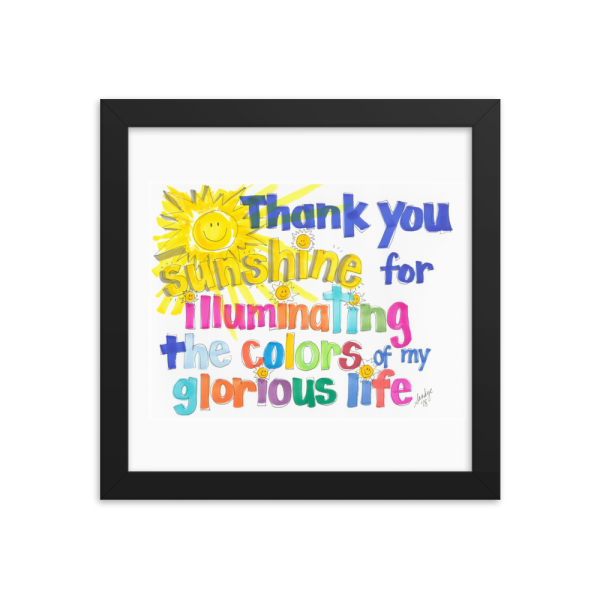 Thank You Sunshine Framed poster - Image 2