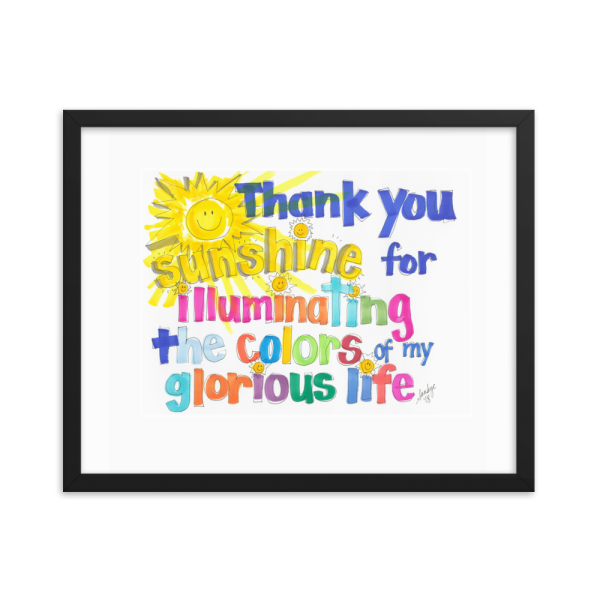 Thank You Sunshine Framed poster - Image 8