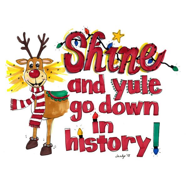 Shine and YULE go down in history Notecard