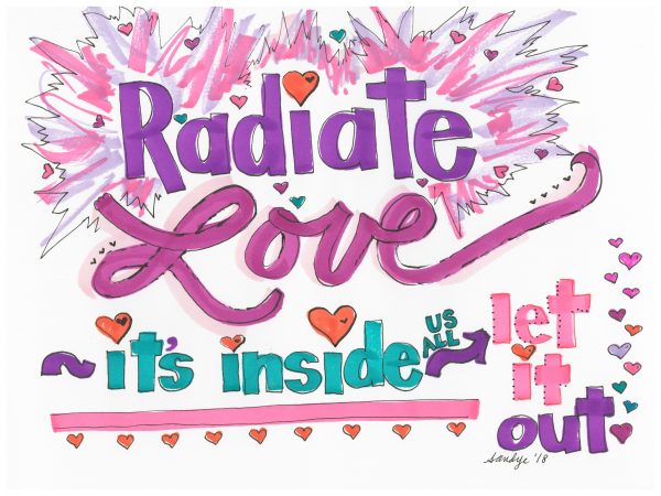 Magnet/Print -Radiate LOVE